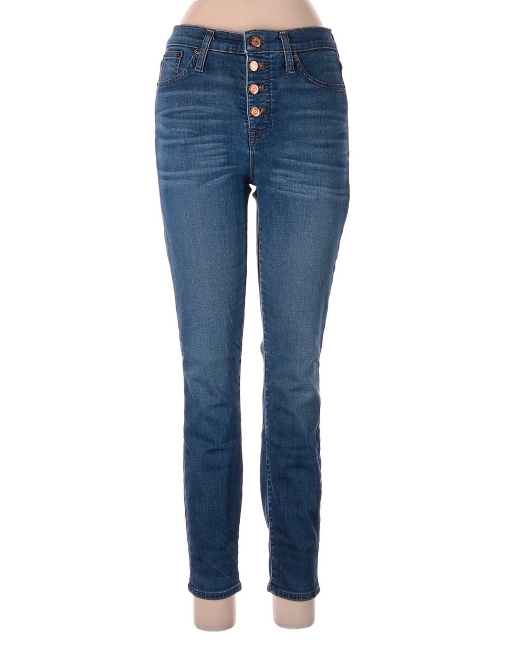 J.Crew 9" High Rise Toothpick Jeans Women's 29 Dark Wash Stretch Skinny